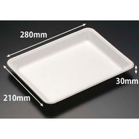 リスパック 発泡トレー J-28-21F(S) 白 FGPC421 1ケース(900個(100個×9)（直送品）