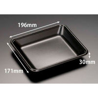 リスパック 発泡トレー J-20-17F 黒 FLFG298 1ケース(1600個(100個×16)（直送品）