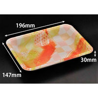 リスパック 発泡トレー J-20-15F めい赤 FLFG701 1ケース(1600個(100個×16)（直送品）