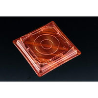 リスパック デザートカップ バイオカップ キューブルック 15 ルミナスレッド PABK347 1ケース(600個(50個×12)（直送品）