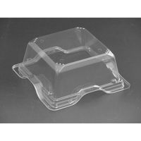 リスパック フルーツ容器 バイオカップ キューブ 15-60B ゲイト 穴4H PABK615 1ケース(600個(50個×12)（直送品）