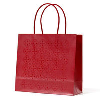 パックタケヤマ 紙手提袋 ST バンピーフラワー ロイヤルブルー XZT68402 1ケース(100個(10個×10)（直送品）