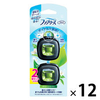 ファブリーズ クルマ 自動車エアコン送風口用消臭・芳香剤 グリーンミストの香り 1セット（1パック（2個入）×12）P＆G