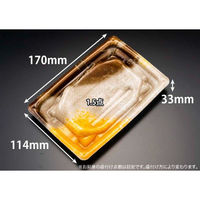 リスパック 刺身容器 楽ヶ峰 17-12B せんだつ茶 FLHK094 1ケース(500個(50個×10)（直送品）