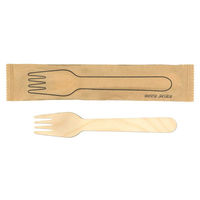 九州紙工 使い捨てフォーク ウッドフォーク16cm紙完封 WF-002 1ケース(3000個(100個×30)（直送品）