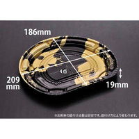 リスパック 刺身容器 バイオ美枠半月 21-18B いとど金 FAPV830 1ケース(600個(50個×12)（直送品）