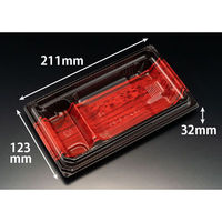 リスパック どんぶり容器 バイオデリカ 枠重 3-2B K-格式赤 RHBN277 1ケース(900個(50個×18)（直送品）