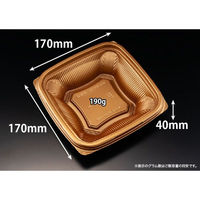 リスパック どんぶり容器 バイオ のぞみ 角170-40B K-ひかり RHHQ495 1ケース(600個(50個×12)（直送品）