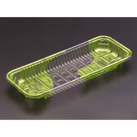 リスパック 透明トレー バイオPET AC-25-10T はやて緑 FSFV793 1袋(100個)（直送品）