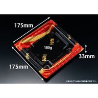 リスパック どんぶり容器 バイオデリカ 枠重 175B K-えんてん赤J10 RHBN711 1袋(50個)（直送品）