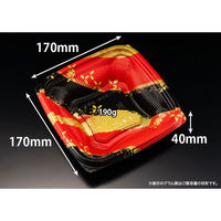 リスパック どんぶり容器 バイオ のぞみ 角170-40B K-めいか赤 RHHQ494 1ケース(600個(50個×12)（直送品）