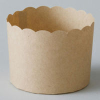 天満紙器 ケーキトレー M402 マフィンカップ(茶無地) 2640005 1袋(100個)（直送品）