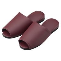 松吉医科器械 マツヨシスリッパ(抗菌パステル)前開 24611200 レッド HP-45(12ソクイリ) 1組(12足)（直送品）