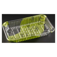 リスパック 透明トレー バイオPET AC-20-12F はやて緑 FSFV841 1袋(100個)（直送品）