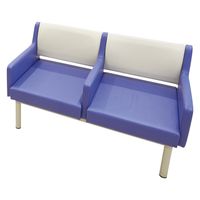 【軒先渡し】マツヨシ 連結ロビーチェア(肘掛付) 2人用 25329500 コバルトブルー MY-MZN20CM(2ニンヨウ)（直送品）