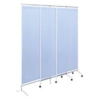 【軒先渡し】高田ベッド 3連スライドスクリーン 25297600 ブルー TB-1565(H180CM) 1台（直送品）