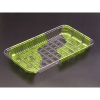 リスパック 透明トレー バイオPET AC-25-15T はやて緑 FSFV794 1ケース(600個(100個（直送品）