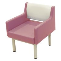 【軒先渡し】マツヨシ 連結ロビーチェア(肘掛付) 1人用 25329501 コーラルピンク MY-MZN10CM(1ニンヨウ)（直送品）