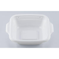 シーピー化成 弁当容器 BFランチ角385 ホワイト 本体 0144838500075 1ケース(600個(50個×12)（直送品）