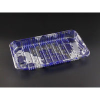 リスパック 透明トレー バイオPET AC-25-15T みぞれ青 FSFV857 1袋(100個)（直送品）