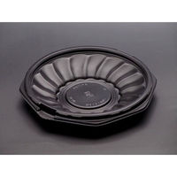 リスパック どんぶり容器 バイオデリカ このみ180B浅 黒 RHAL341 1袋(50個)（直送品）