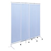 【軒先渡し】高田ベッド 3連スライドスクリーン 25297601 ブルー TB-1565(H150CM) 1台（直送品）