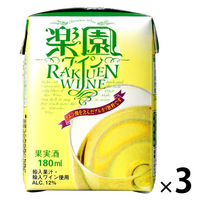 楽園ワイン ミニパック 白ワイン　やや甘口 180ml 1セット（3本）　清洲桜醸造