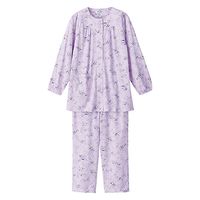 ケアファッション ワンタッチパジャマ 着替え簡単 動きやすい ウエスト調節可 婦人用 PU L 9798022 1着（直送品）