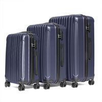TABI LIGHT WEIGHT CONVEX CONCAVE スーツケース SMLスリーサイズセット NAVY BB015-2 1式（直送品）