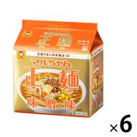 東洋水産　マルちゃん正麺 味噌味 袋麺　1セット（30食：5食入×6パック）