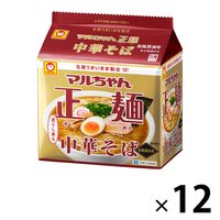 東洋水産　マルちゃん正麺 中華そば 和風醤油味 袋麺　1セット（60食：5食入×12パック）