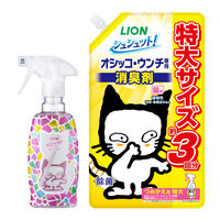 お得なセット）限定デザイン シュシュット！オシッコウンチ専用消臭剤 猫用 300ml＋詰め替え用 特大 720ml 限定 - アスクル