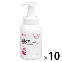 オオサキメディカル プラスハート 清拭料 泡タイプ 全身用 550ml 180回分 本体 1ケース（10本入）