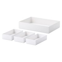 吉川国工業所 タイディアップボックス スターターキット（浅型4点） ホワイト TDS-03_W 1セット