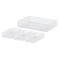 吉川国工業所 タイディアップボックス スターターキット（浅型4点） クリア TDS-03_Cr 1セット