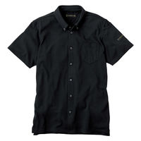 イーブンリバー SOFTDRY ニットシャツ半袖 ブラック LL NR516-05-LL 1着（直送品）