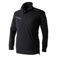 イーブンリバー ドライシールポロシャツ(長袖) ブラック M NX406-05-M 1着（直送品）