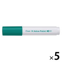 パイロット 水性マーカー ジュースペイント 中字丸芯 グリーン SJP-20M-G 1セット（1本×5）