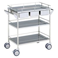 【軒先渡し】松吉医科器械 マツヨシ回診車 引出付 三段 01230050 MY-1038(600X450X800) 1台（直送品）