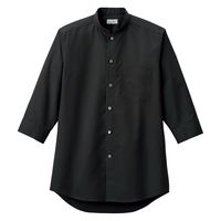 ボンマックス メンズスタンドカラー七分袖シャツ ブラック L FB5052M 1枚（直送品）