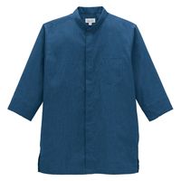 ボンマックス スタンドカラー和シャツ ブルー L FB4573U 1枚（直送品）