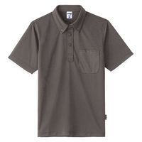 ボンマックス ボタンダウンドライポロシャツ(ポリジン加工) チャコールグレー GS MS3119 1枚（直送品）