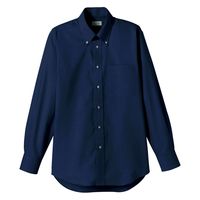 アイトス レディース七分袖ボタンダウンシャツ ネイビー L AZ