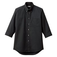 ボンマックス メンズボタンダウン七分袖シャツ ブラック 5L FB5050M 1枚（直送品）