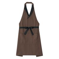 ボンマックス 襟付き胸当てエプロン ブラウン×ブラック F FK7180 1枚