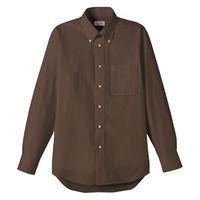 ボンマックス オックスフォード長袖シャツ ブラウン L FB4510U 1枚