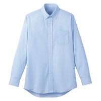 ボンマックス ボタンダウンニット長袖シャツ サックス 5L FB4557U 1枚（直送品）
