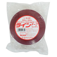 ラインテープ 赤 幅50mm×長さ50m L-10-RE ダイヤテックス 1巻