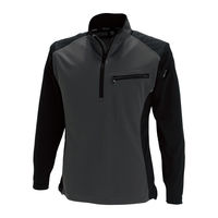 TS DESIGN ワークニットロングシャツ ブラック×チャコールグレー M 846305-92-M 1着（直送品）