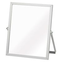 永井興産 アルミフレーム卓上ミラー スクエア（S）シルバー 幅170×奥行10×高さ200mm NK-246 1セット（1個×2）